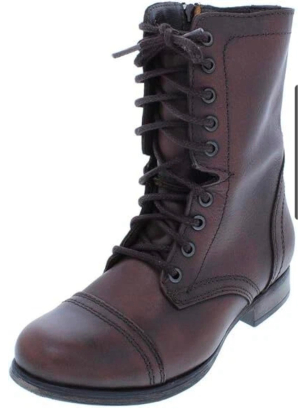 Steve Madden Troopa Brown Leather Combat Boots Size 6.5